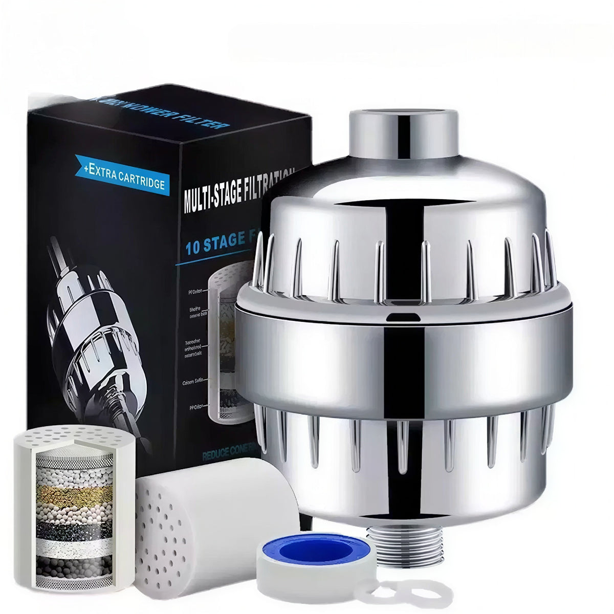 Hydrion Showerhead Water Filter